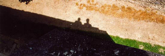 Shadows of two people