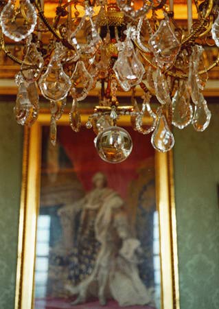 A chandelier at Versaille